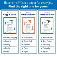 Hammermill Colored Paper 24 Lb Blue Printer Paper 85 X 111 Ream 500 Sheets Made In The Usa Pastel Paper 103671R