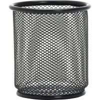 Lorell 84149 Steel Pencil Cup 312Inch X378Inch Black Mesh