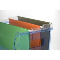 Officemate OIC Blue Glacier Desktop File Organizer Transparent Blue 23221