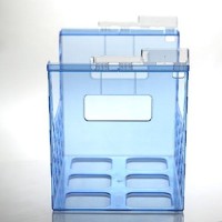 Officemate OIC Blue Glacier Desktop File Organizer Transparent Blue 23221