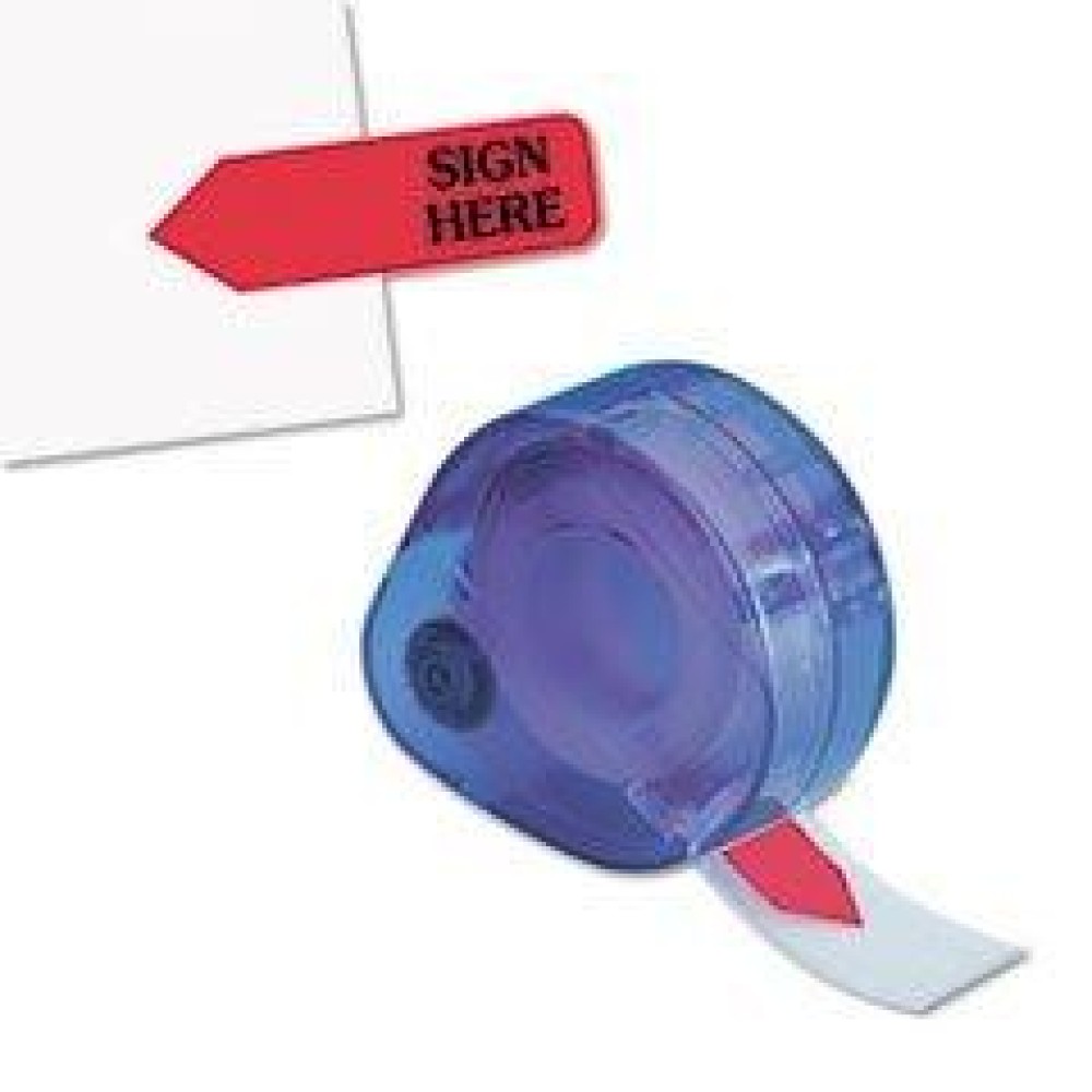 Reditag 81024 Arrow Message Page Flags In Dispensersign Here Red 120 Flagsdispenser