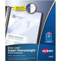 Averyreg Superheavyweight Sheet Protectors 10 X Sheet Capacity For Letter 8 12 X 11 Sheet 3 X Holes Ring Binder To