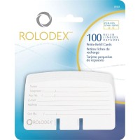 Rolodex Card File Refills Ruled 2 14 X 4 White Pack Of 100