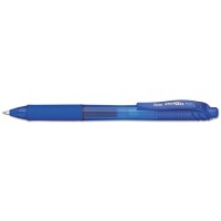 Energelx Retractable Roller Gel Pen 7Mm Blue Barrelink Dozen