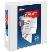 Averyreg Heavyduty View White 3 Binder 79193 Averyreg Heavyduty View 3 Ring Binder 3 One Touch Ezdreg Rings 35 Sp