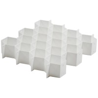 Whitmor 60253928 Honeycomb Drawer Organizer 1 Count Pack Of 1 White