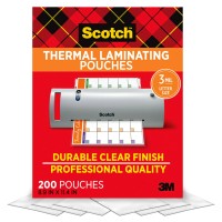 Scotch Thermal Laminating Pouches 200 Pack Laminating Sheets 3 Mil 89 X 114 Inches Education Supplies Craft Supplies For U