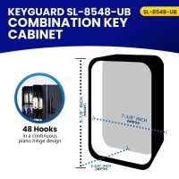 Keyguard Sl-8548-Ub Dual Access Combination Key Cabinet  48 Hook  Black Finish