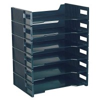 Innovative Storage Designs Stackable Letter Trays Black Pack Of 6