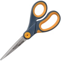 Westcott 8 Titanium Nonstick Straight Scissors 8 Overall Length Straightleftright Titanium Pointed Tip Yellow 1 Ea