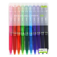 Pilot Frixion Ball Knock Retractable Gel Ink Pen 05Mm 10 Colors Lfbk230Ef10C