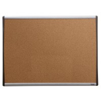 Quartet Cork Board 17 X 23 Bulletin Board Corkboard Blacksilver Frame 79373