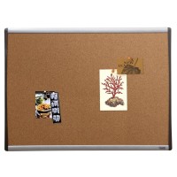 Quartet Cork Board 17 X 23 Bulletin Board Corkboard Blacksilver Frame 79373