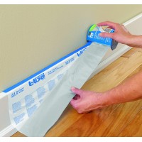 Scotchblue Pre Plastic Painters Tape With Bladed Dispenser 24 In X 30Yd Tape Masking Film Combined In One Product Static Cl