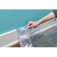 Scotchblue Pre Plastic Painters Tape With Bladed Dispenser 24 In X 30Yd Tape Masking Film Combined In One Product Static Cl