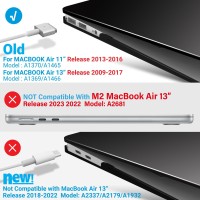 Ibenzer Compatible With Old Version Macbook Air 13 Inch Case 20172010 Release Models A1466A1369 Plastic Hard Shell Case W