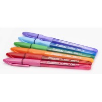 Promarx Tc Ball Pro Grip Fashion Ballpoint Pens 10 Mm Assorted Colored Ink 6Count