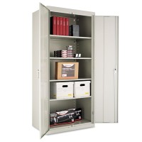 Alera Cm7824Lg Assembled 78Inch High Storage Cabinet Wadjustable Shelves 36W X 24D Light Gray