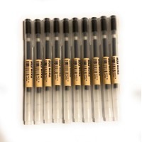 Muji Moma Gel Ink Ball Point Pen 038Mm Black Color 10Pcs