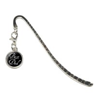 Best Dad Wedding Metal Bookmark Page Marker With Charm