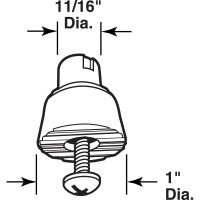 Primeline U 9163 1 In Black Rubber Replacement Tips For Drop Door Holder