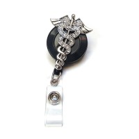 Sparkles Sparkly Rhinestone Retractable Badge Reelid Badge Holderbroochpendantid Badge Holder Nurse Medical Doctor Symbol