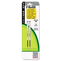 Zebra Zeb85512 Frefill Spiral Ballpoint Fine Black 2Pack Sold As 1 Pack