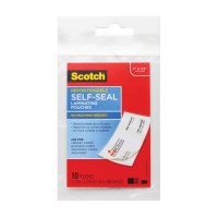 Scotch Repositionable Selfseal Laminating 24 X 38 Inches Pouch Business Card Size 10 Pouches Lsr85110G