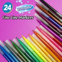 Bazic 1282 24 Fine Line Washable Watercolor Markers