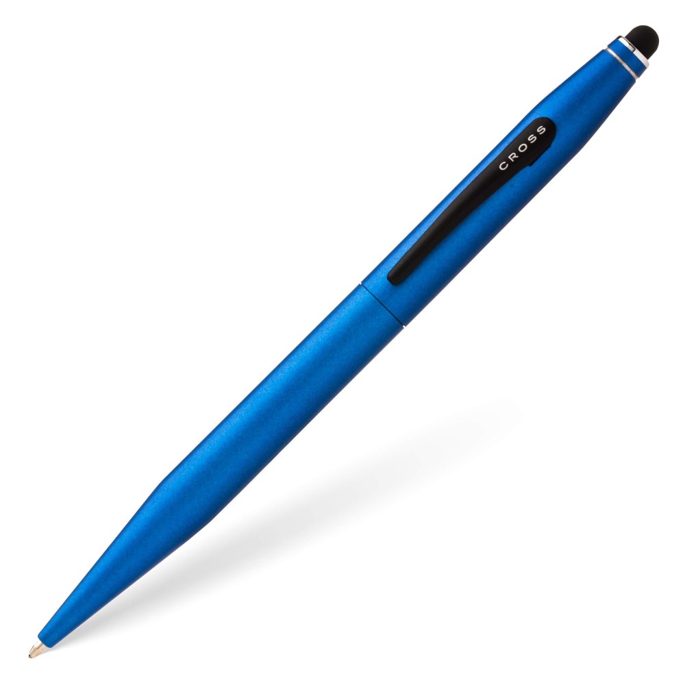 Cross Tech2 Refillable Ballpoint Pen Medium Ballpen With Stylus Includes Premium Gift Box Metallic Blue