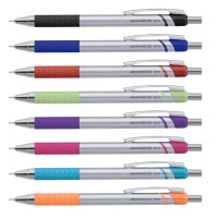 Office Depot Advanced Ink Retractable Ballpoint Pens Needle Point 07 Mm Assorted Barrels Assorted Ink Colors Pack Of 8