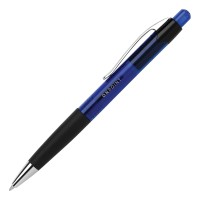 Office Depot Softgrip Retractable Ballpoint Pens Medium Point 10 Mm Blue Barrel Blue Ink Pack Of 12