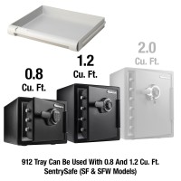 Sentrysafe Shelf Insert For Sfw082 And Sfw123 Fireproof And Waterproof Safes Multipositional White Safe Tray Accessory For 08