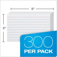 Oxford Ruled Index Cards 3 X 5 White Lined Index Flashcards 300 Per Pack 10022