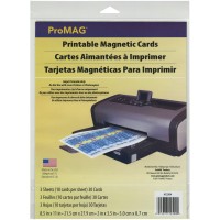 Promag 114736 Printable Magnetic Cards 2X35 30Pkg