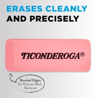 Ticonderoga Wedge Erasers Pink 3 Count