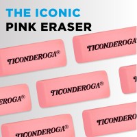 Ticonderoga Wedge Erasers Pink 3 Count