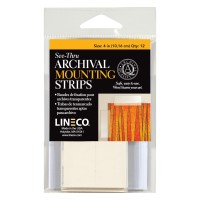 Lineco Seethru Polyester Mounting Strips Hingeless Mounting Of Artwork To Mats Sturdy For Prints Documents Photos Paper An