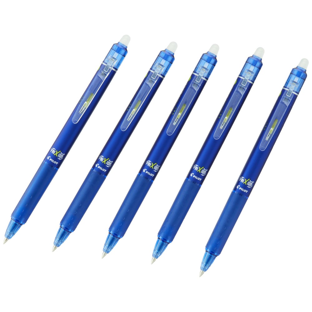 Pilot Frixion Ball Knock Retractable Erasable Gel Ink Pens Fine Point 05 Mm Blue Ink Value Set Of 5 6 Gel Ink Pen Refil