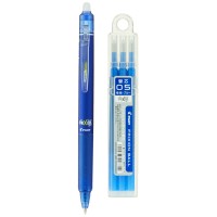 Pilot Frixion Ball Knock Retractable Erasable Gel Ink Pens Fine Point 05 Mm Blue Ink Value Set Of 5 6 Gel Ink Pen Refil