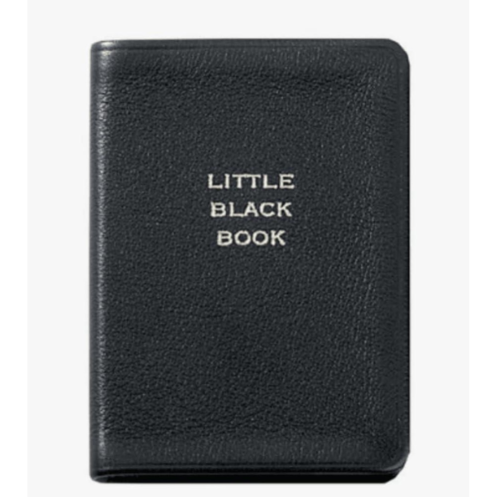 Little Black Book Address Book Genuine Leather 3X5