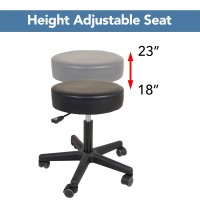 Roscoe Medical Rolling Stool Stool With Wheels Round Adjustable Work Stool For Work Office Desk Salon Drafting Spa