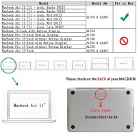 Ruban Case Compatible With Macbook Air 11 Inch Release A1370A1465 Slim Snap On Hard Shell Protective Cover And Keyboard Cov