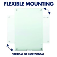 Quartet Magnetic Glass Dry Erase White Board 4 X 3 Whiteboard Infinity Frameless Mounting White Surface G4836W