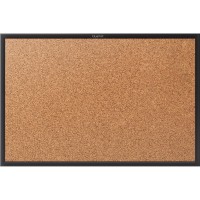 Quartet Cork Board Bulletin Board 4 X 3 Corkboard Black Frame 2304B