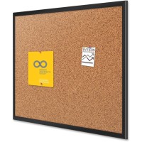 Quartet Cork Board Bulletin Board 4 X 3 Corkboard Black Frame 2304B