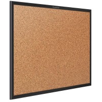 Quartet Cork Board Bulletin Board 4 X 3 Corkboard Black Frame 2304B