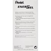 Pentel Energel Nv Gel Ink Pen 05Mm Fine Point Capped Needle Tip Black Ink Box Of 12 Bln25A