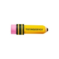 Ticonderoga Erasers Pencil Shaped Latexfree Yellow 3Pack 38953