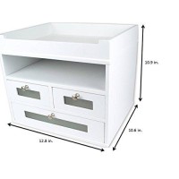 Victor Pure White Desktop Organizer 108 X 123 X 108